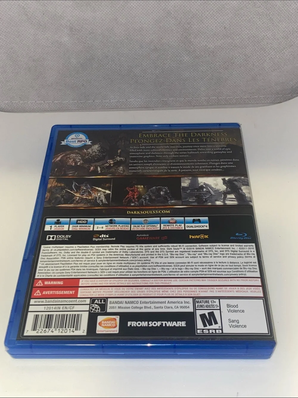 PlayStation 4 Dark Souls III - Black & Gold Cover